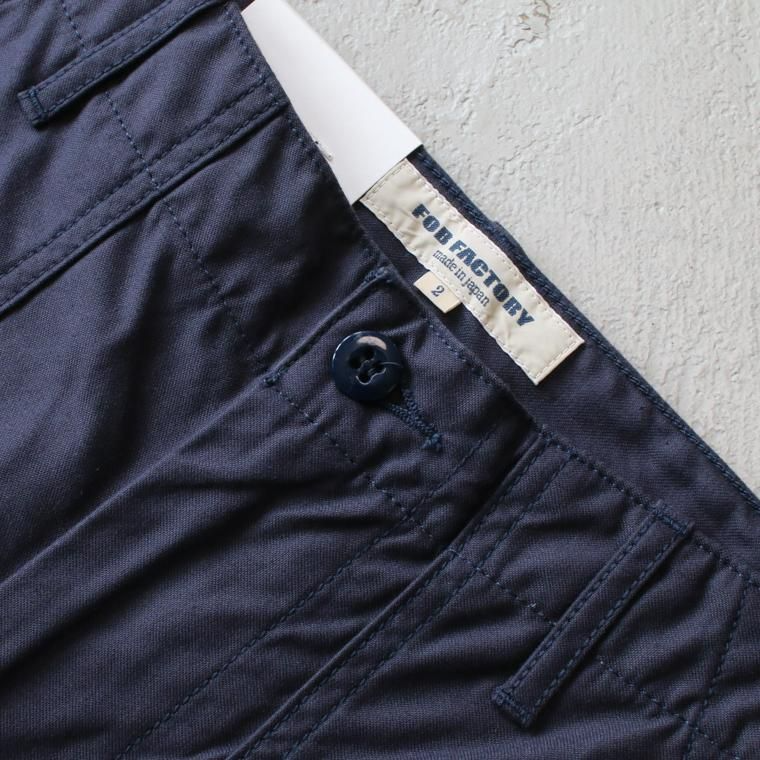 FOB factory エフオービーファクトリー F0431 BAKER PANTS Navy