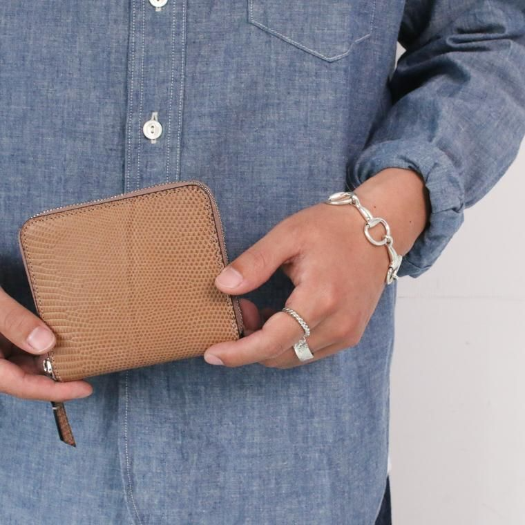 ITUAIS イトゥアイス RO-RO WALLET SHORT LIZARD Beige