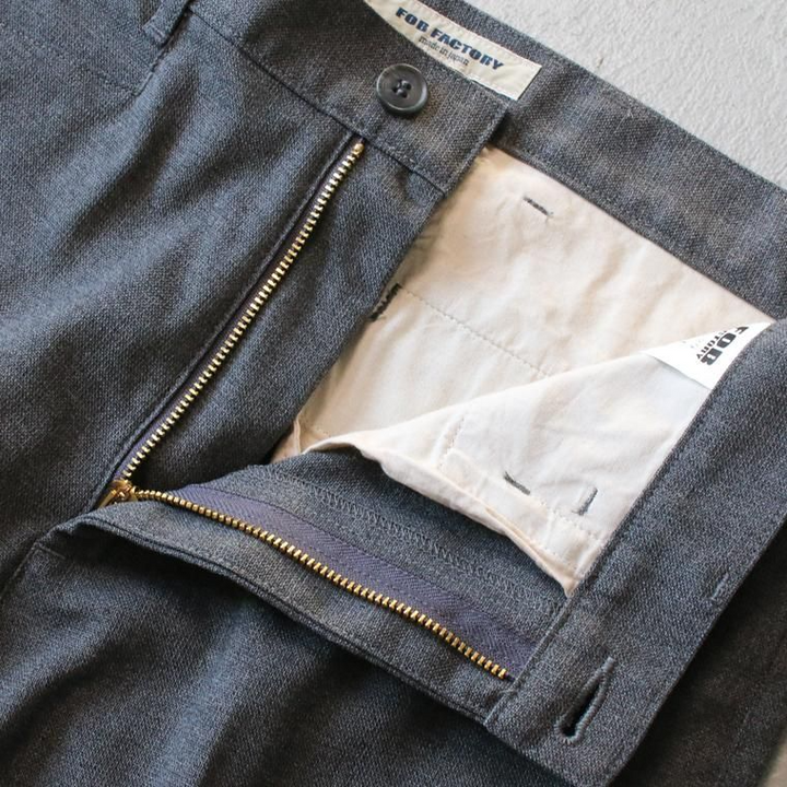 FOB factory エフオービーファクトリー  STA-PREST WIDE TROUSERS グレー