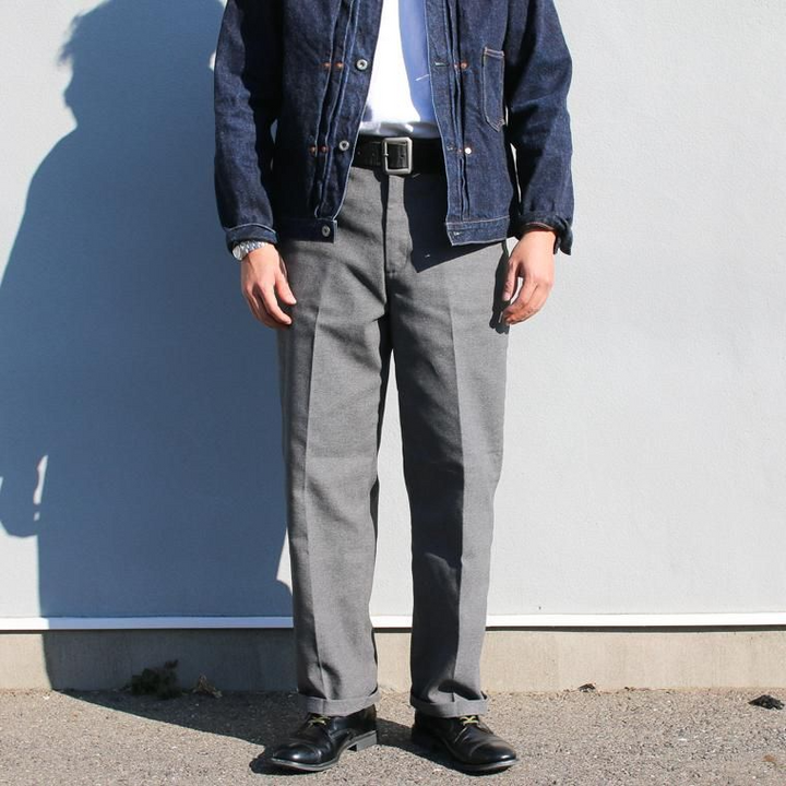FOB factory エフオービーファクトリー  STA-PREST WIDE TROUSERS グレー