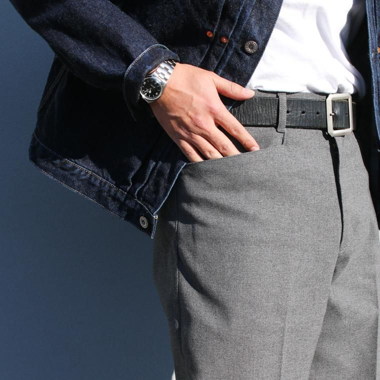 FOB factory エフオービーファクトリー  STA-PREST WIDE TROUSERS グレー
