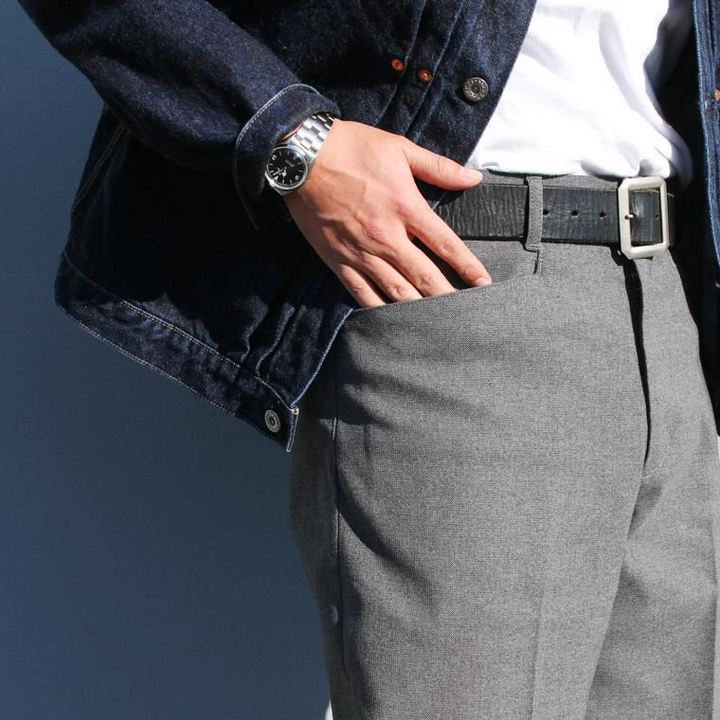 FOB factory エフオービーファクトリー  STA-PREST WIDE TROUSERS グレー