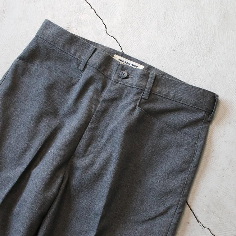 FOB factory エフオービーファクトリー  STA-PREST WIDE TROUSERS グレー
