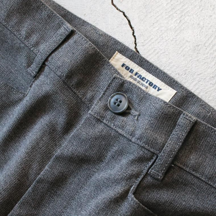 FOB factory エフオービーファクトリー  STA-PREST WIDE TROUSERS グレー