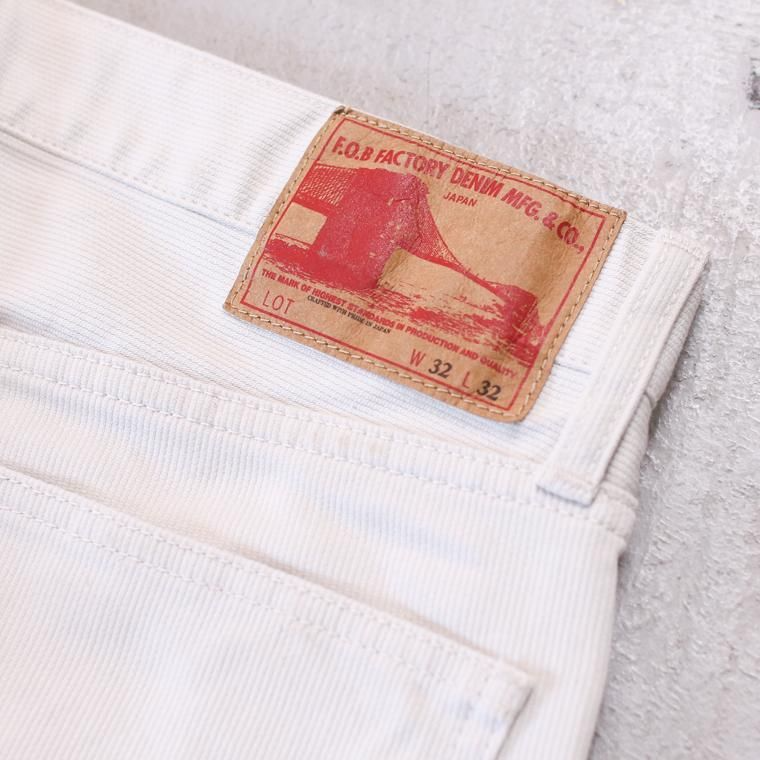 FOB factory エフオービーファクトリー  F1134  PIQUE 5P PANTS アイボリー