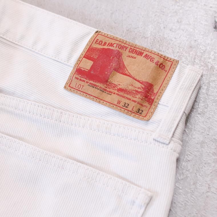 FOB factory エフオービーファクトリー  F1134  PIQUE 5P PANTS アイボリー