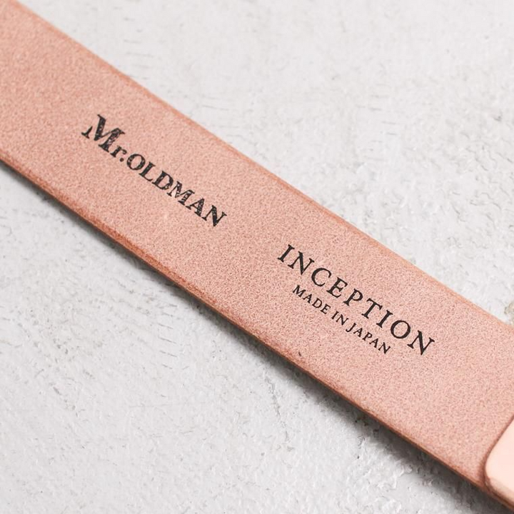 Mr.OLDMAN×INCEPTION ミスターオールドマン×インセプション  SADDLE LEATHER SHELL STUDS BELT ナチュラル