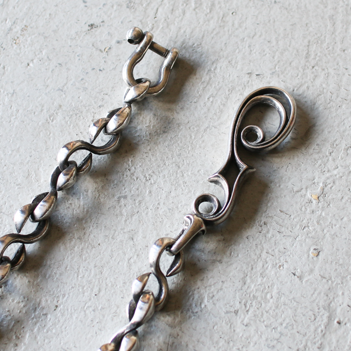 INCEPTION インセプション F HOLE S RING WALLET CHAIN 真鍮 シルバー加工