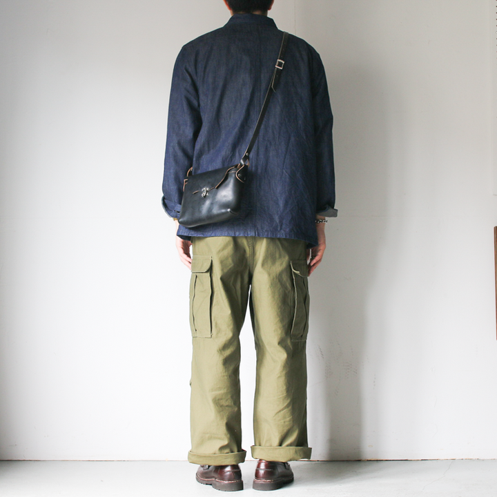 FERNAND LEATHER フェルナンドレザー Horizontal Latch Pouch M ブラック