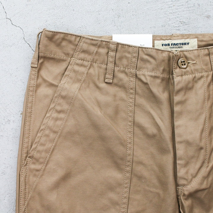 FOB factory エフオービーファクトリー F0431 BAKER PANTS Beige
