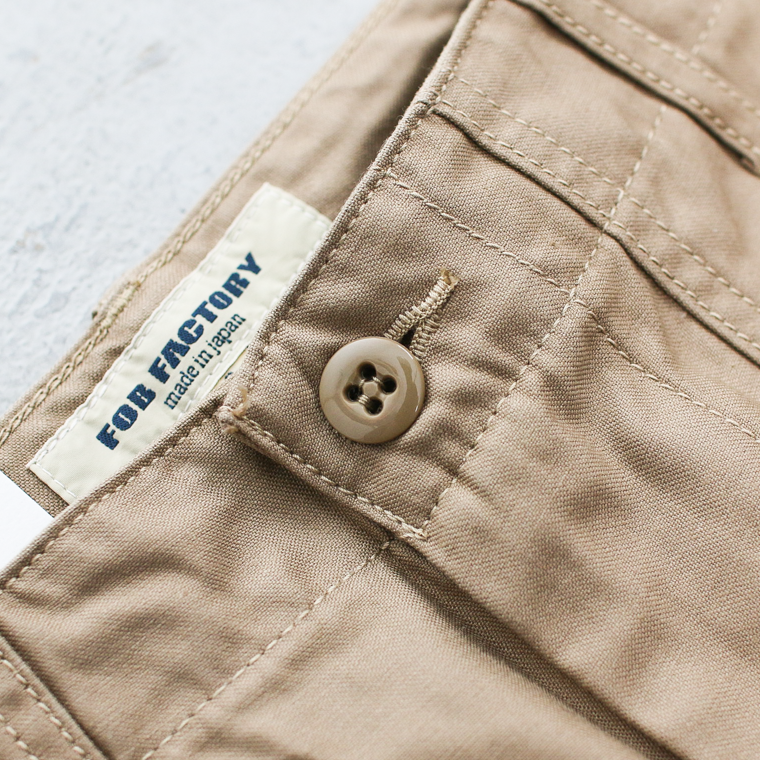FOB factory エフオービーファクトリー F0431 BAKER PANTS Beige