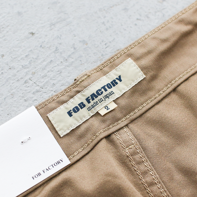 FOB factory エフオービーファクトリー F0431 BAKER PANTS Beige