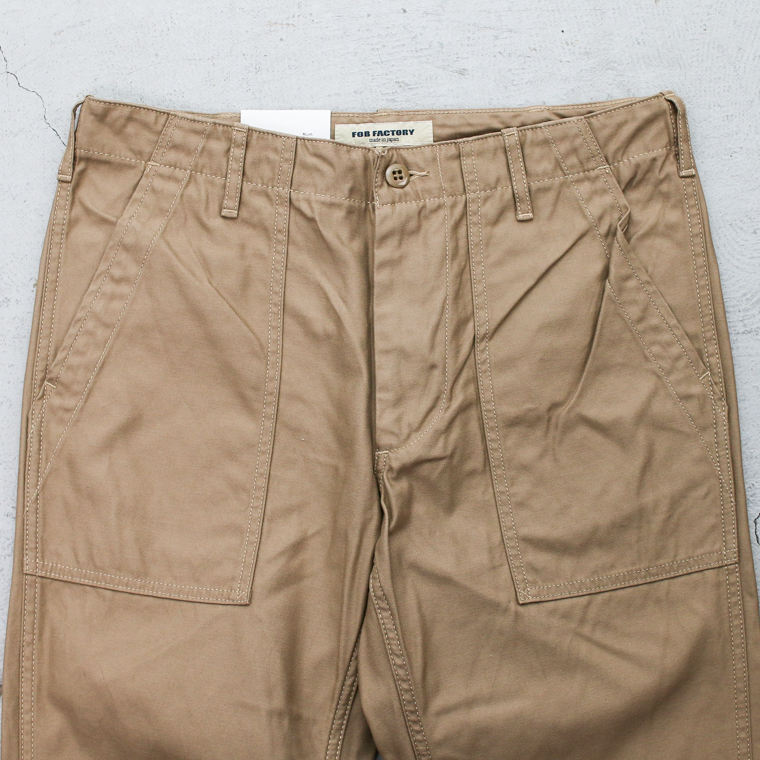 FOB factory エフオービーファクトリー F0431 BAKER PANTS Beige