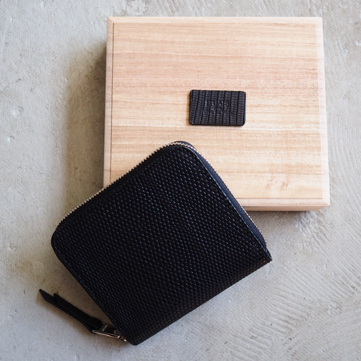 ITUAIS イトゥアイス RO-RO WALLET SHORT LIZARD Black