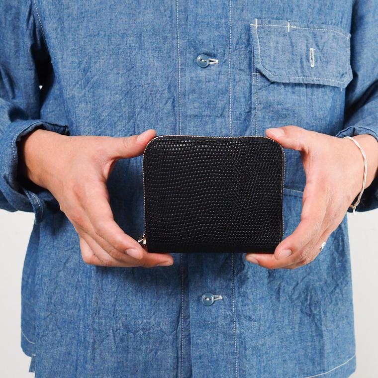 ITUAIS イトゥアイス RO-RO WALLET SHORT LIZARD Black