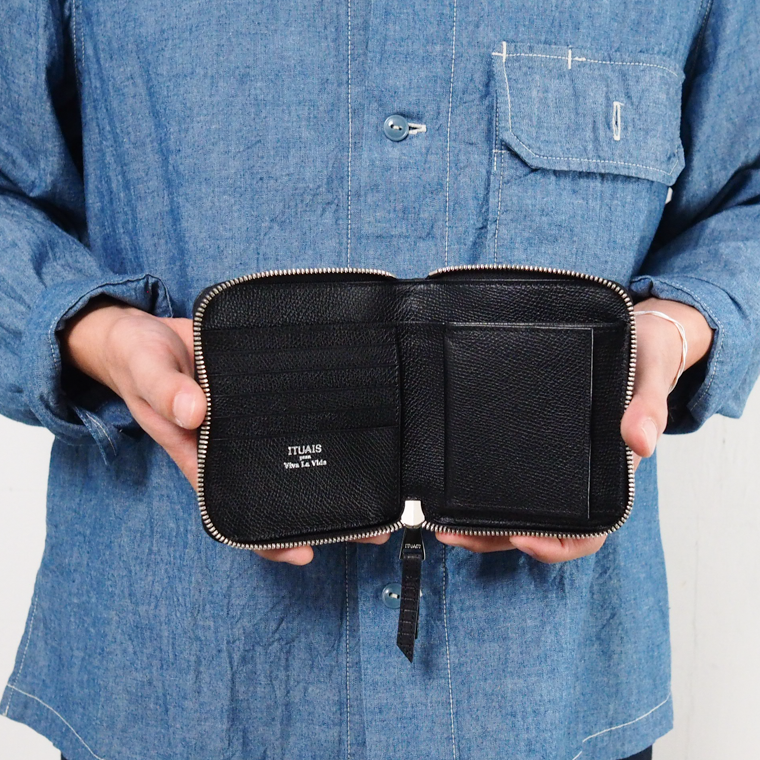 ITUAIS イトゥアイス RO-RO WALLET SHORT LIZARD Black
