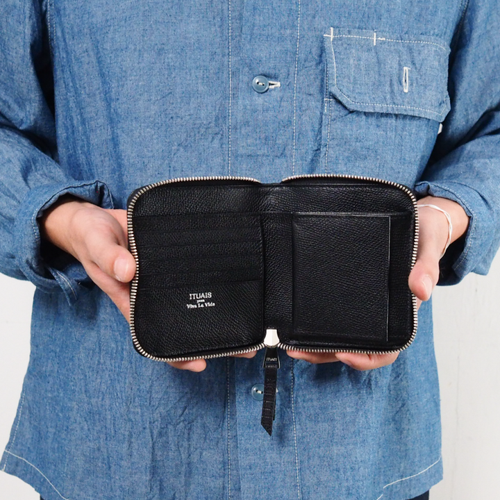 ITUAIS イトゥアイス RO-RO WALLET SHORT LIZARD Black