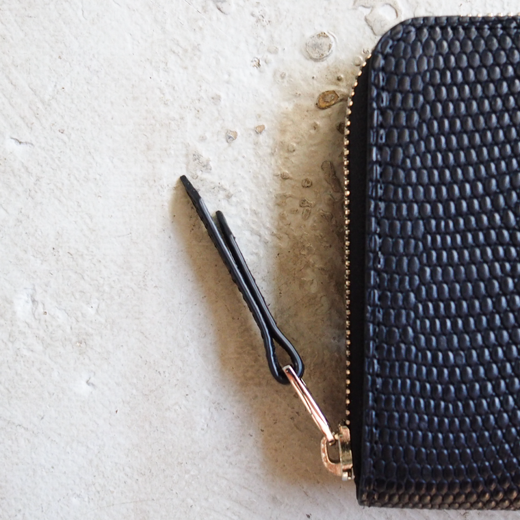 ITUAIS イトゥアイス RO-RO WALLET SHORT LIZARD Black