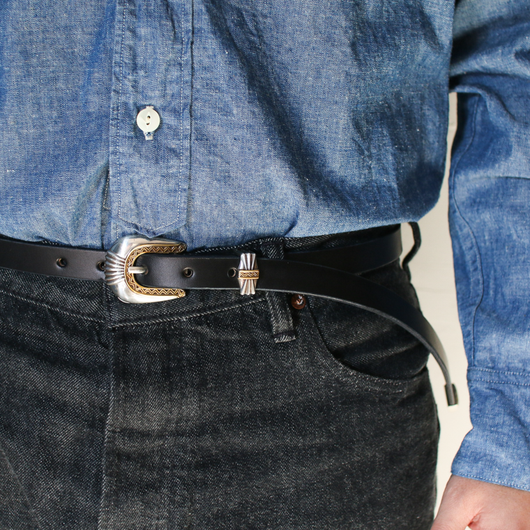 MOONSHINE LEATHER ムーンシャインレザー Made In USA Del Rio Buckle Western Leather Long Belt