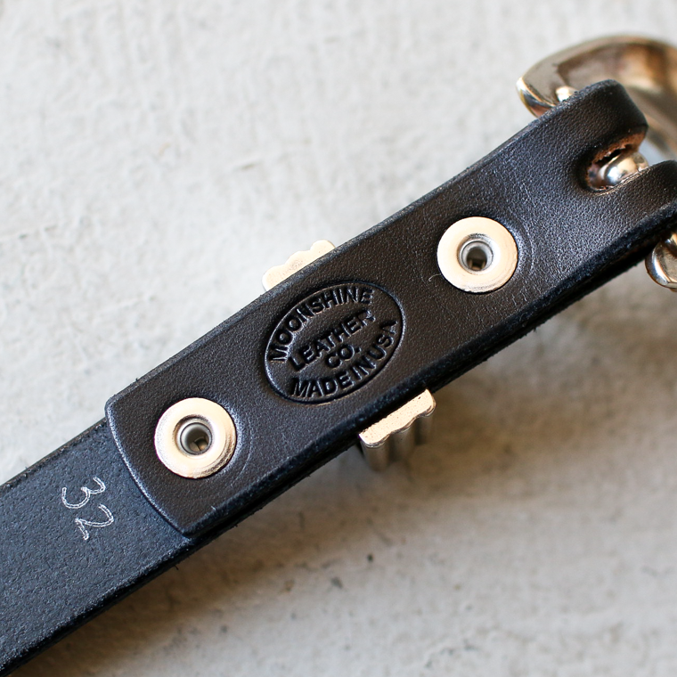 MOONSHINE LEATHER ムーンシャインレザー Made In USA Del Rio Buckle Western Leather Long Belt
