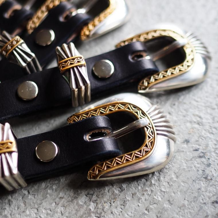 MOONSHINE LEATHER ムーンシャインレザー Made In USA Del Rio Buckle Western Leather Long Belt