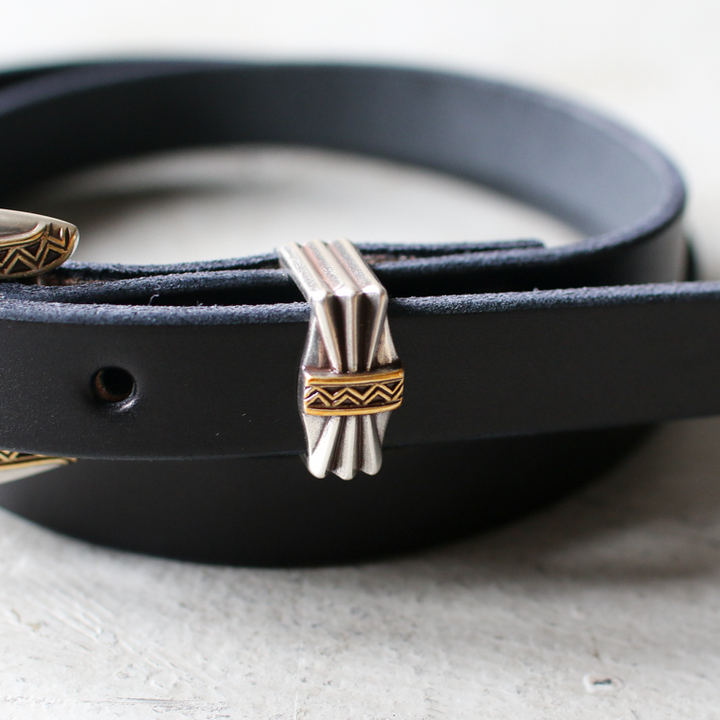 MOONSHINE LEATHER ムーンシャインレザー Made In USA Del Rio Buckle Western Leather Long Belt