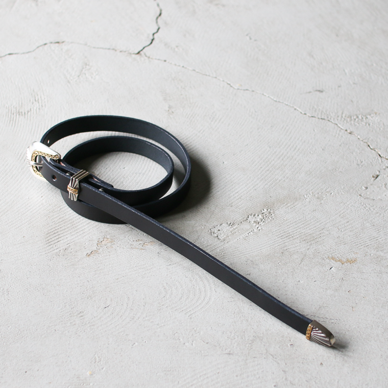 MOONSHINE LEATHER ムーンシャインレザー Made In USA Del Rio Buckle Western Leather Long Belt