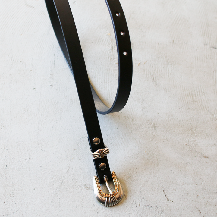MOONSHINE LEATHER ムーンシャインレザー Made In USA Del Rio Buckle Western Leather Long Belt