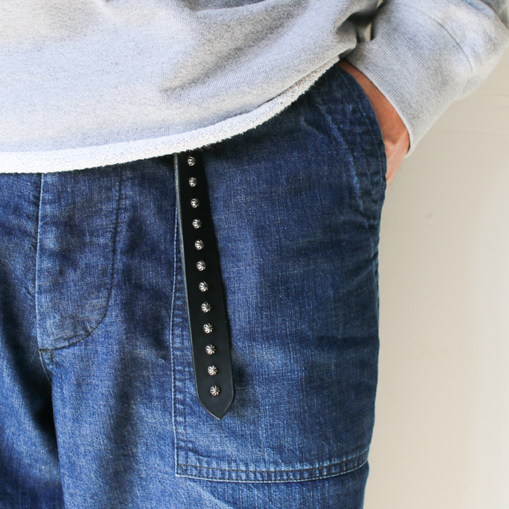 Mr.OLDMAN×ESKL East Side KUSTOM LEATHERS  Narrow Shell Studs Belt