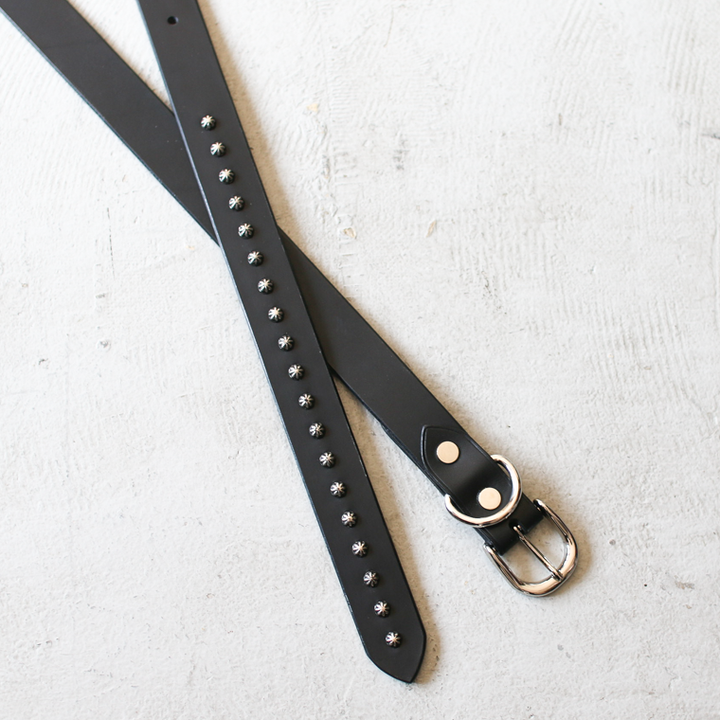 Mr.OLDMAN×ESKL East Side KUSTOM LEATHERS  Narrow Shell Studs Belt