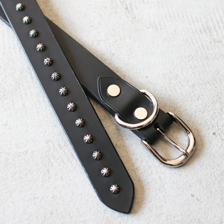 Mr.OLDMAN×ESKL East Side KUSTOM LEATHERS  Narrow Shell Studs Belt