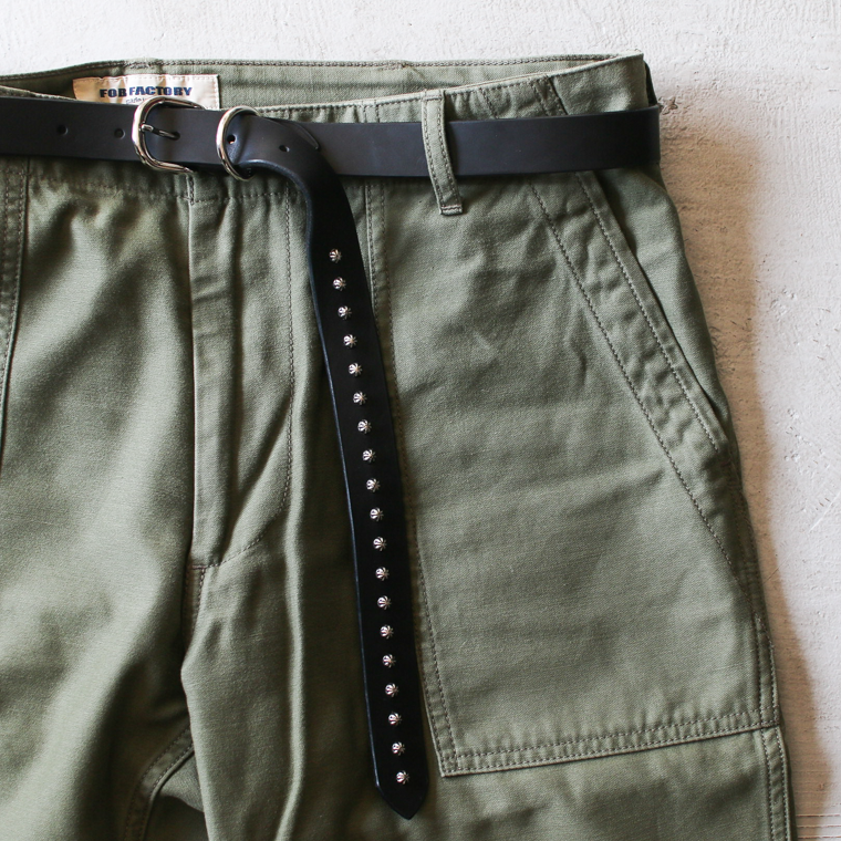 Mr.OLDMAN×ESKL East Side KUSTOM LEATHERS  Narrow Shell Studs Belt