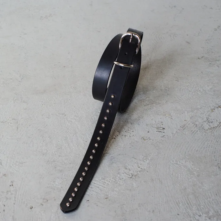 Mr.OLDMAN×ESKL East Side KUSTOM LEATHERS  Narrow Shell Studs Belt