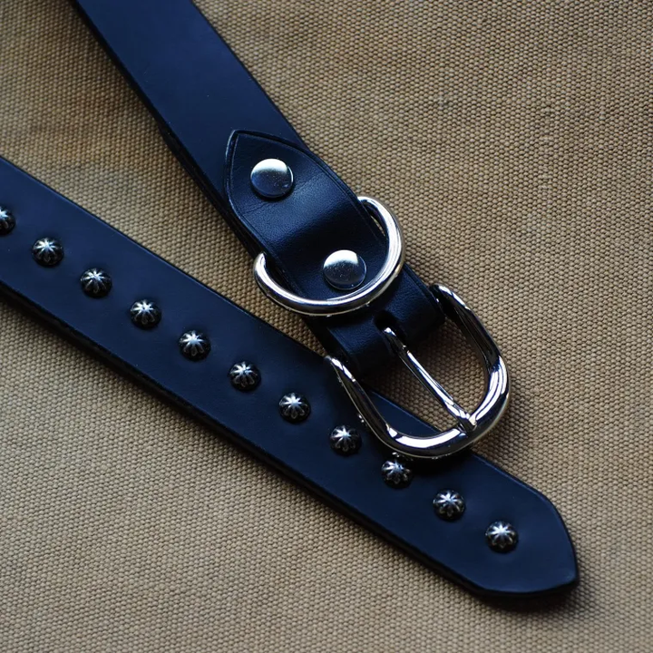 Mr.OLDMAN×ESKL East Side KUSTOM LEATHERS  Narrow Shell Studs Belt
