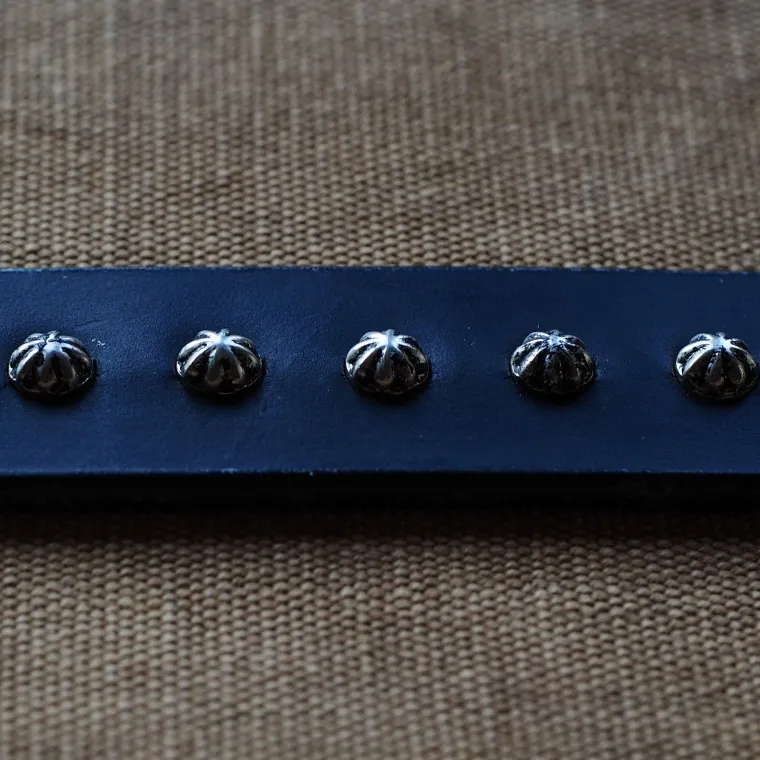 Mr.OLDMAN×ESKL East Side KUSTOM LEATHERS  Narrow Shell Studs Belt