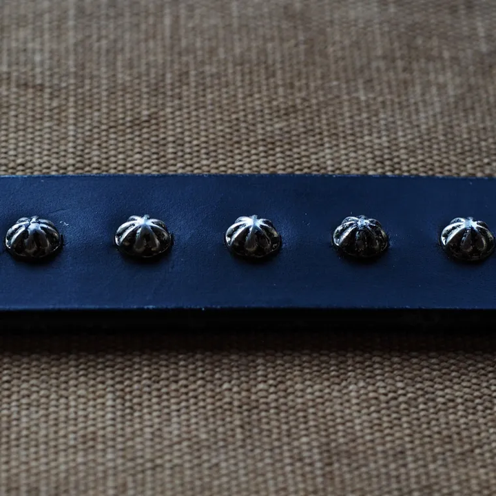 Mr.OLDMAN×ESKL East Side KUSTOM LEATHERS  Narrow Shell Studs Belt