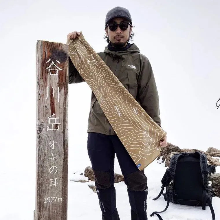 Mr.OLDMAN×CHAORAS スポーツ手ぬぐい Mt. Tanigawa 谷川岳 5.0 セピア