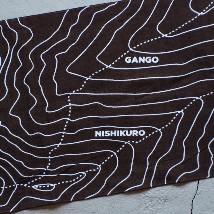 Mr.OLDMAN×CHAORAS スポーツ手ぬぐい Mt. Tanigawa 谷川岳 5.0 セピア
