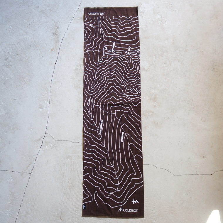 Mr.OLDMAN×CHAORAS スポーツ手ぬぐい Mt. Tanigawa 谷川岳 5.0 セピア