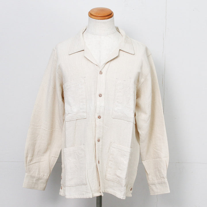 Del Sol  Guatemala quetzal long sleeve shirt Natural
