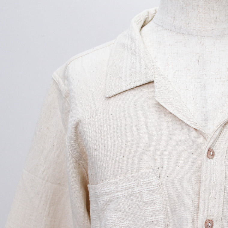 Del Sol  Guatemala quetzal long sleeve shirt Natural