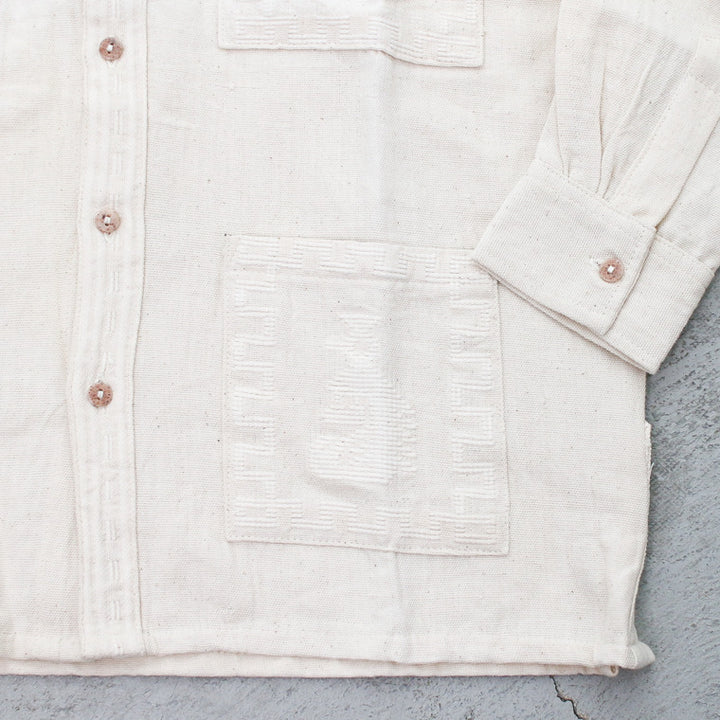Del Sol  Guatemala quetzal long sleeve shirt Natural