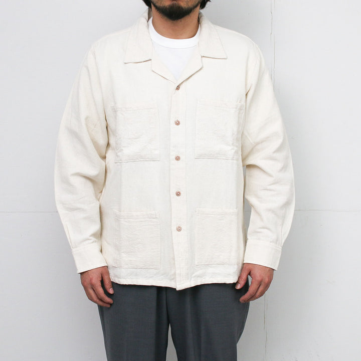 Del Sol  Guatemala quetzal long sleeve shirt Natural