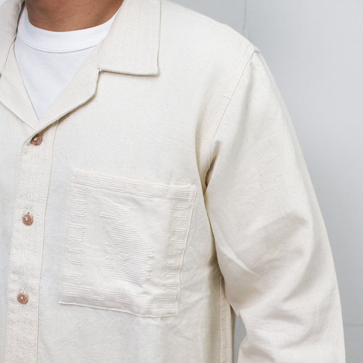 Del Sol  Guatemala quetzal long sleeve shirt Natural