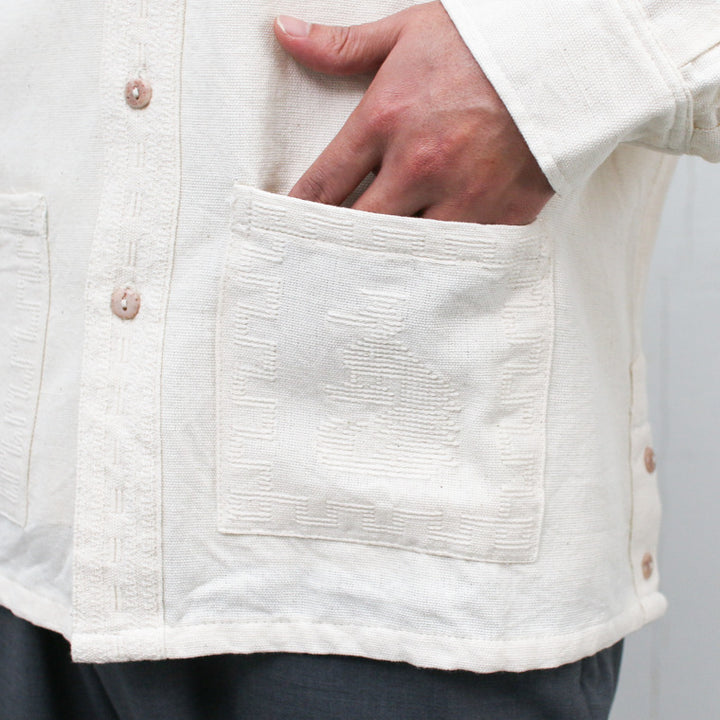 Del Sol  Guatemala quetzal long sleeve shirt Natural