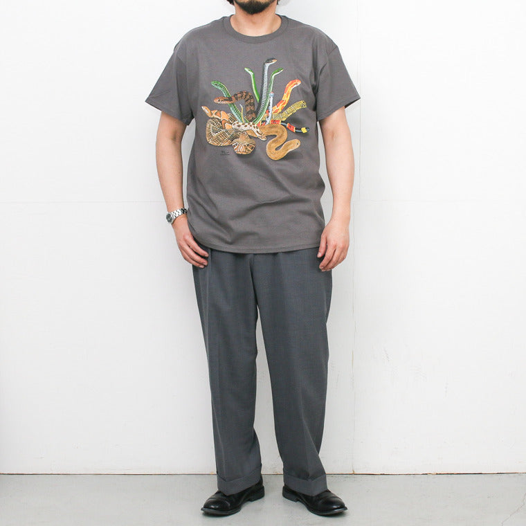 ATLAS SCREEN PRINTING  Snakezz ADULT T SHIRT Charcoal
