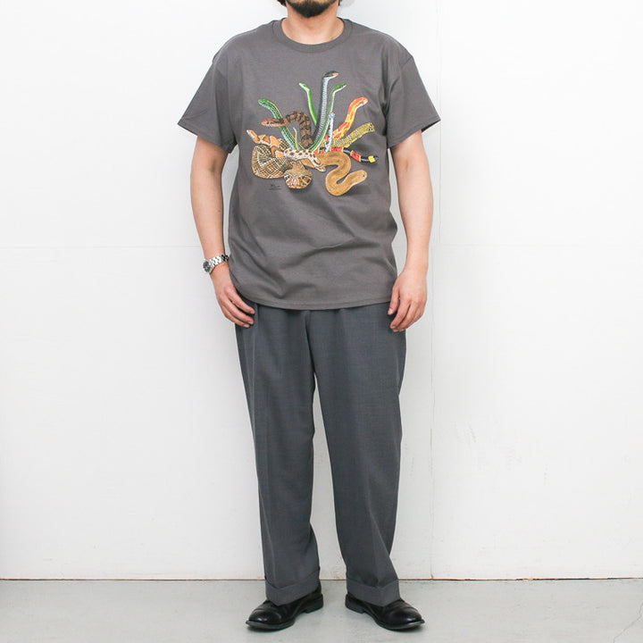 ATLAS SCREEN PRINTING  Snakezz ADULT T SHIRT Charcoal