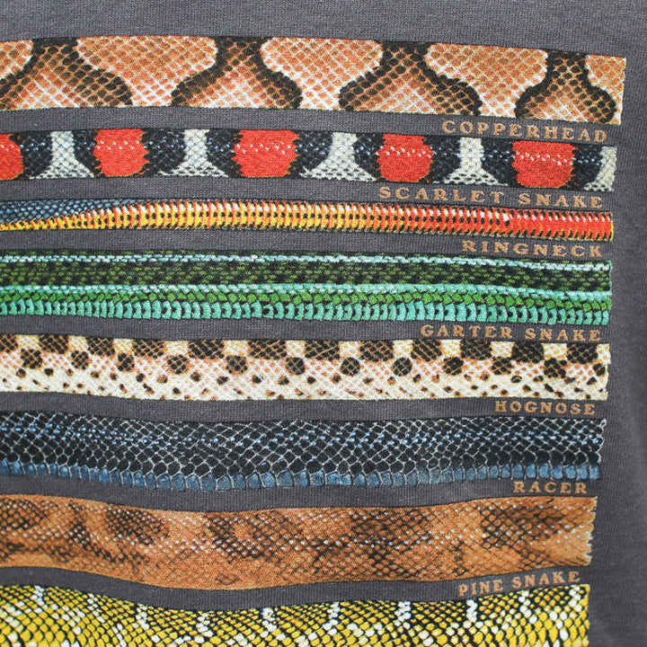 ATLAS SCREEN PRINTING  Snakezz ADULT T SHIRT Charcoal