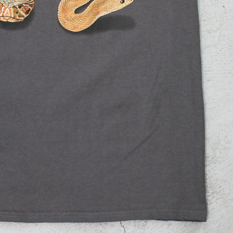 ATLAS SCREEN PRINTING  Snakezz ADULT T SHIRT Charcoal
