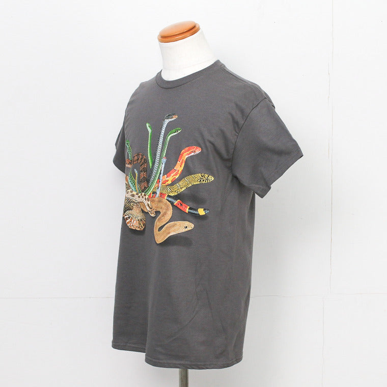 ATLAS SCREEN PRINTING  Snakezz ADULT T SHIRT Charcoal